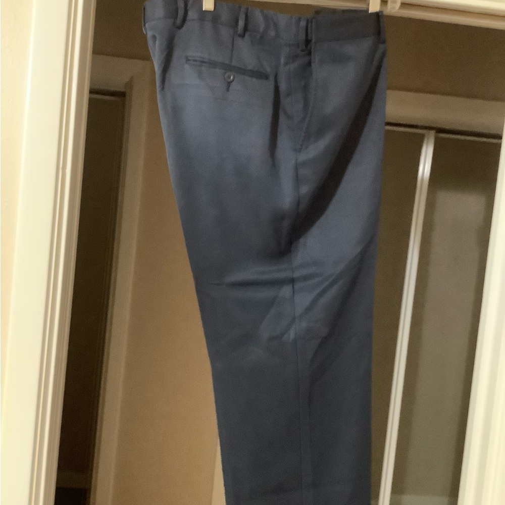 Jos. A Bank bluish gray dress pants are like new and were worn only a few times.